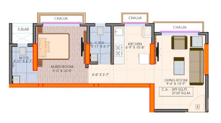 project-1bhk-type2-floor-plan-victoria-54-vaibhav-laxmi-developers-kannamwar-nagar-vikhroli-east-mumbai-maharashtra